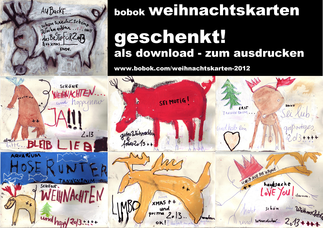 bobok weihnachtkarten - free download